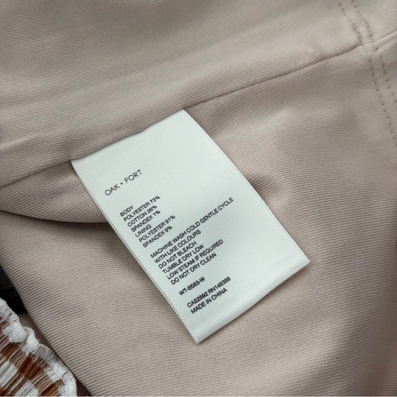 Oak+Fort Brown Checkered Women's Top-brand new - Picture 5 of 6